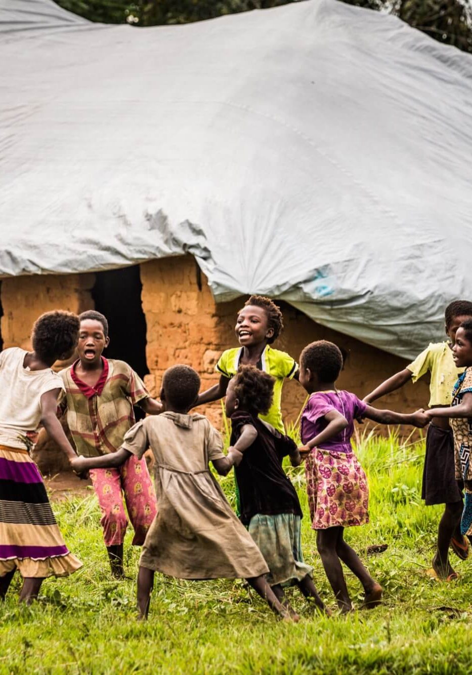 Children play outside of a temporary school set up by UNICEF during a mid-day break, near Mbuji Mayi, Kasaï region, Democratic Republic of the Congo, Saturday 27 January 2018.

The humanitarian situation in the Democratic Republic of the Congo has deteriorated dramatically over the past year. A surge in violent conflict in the Kasaï and Eastern regions has forced many people from their homes, including in the Kasaï region. UNICEF has scaled up integrated health, water, sanitation and hygiene (WASH), nutrition, education, protection in the country, with a focus on the Kasaï and Eastern regions.